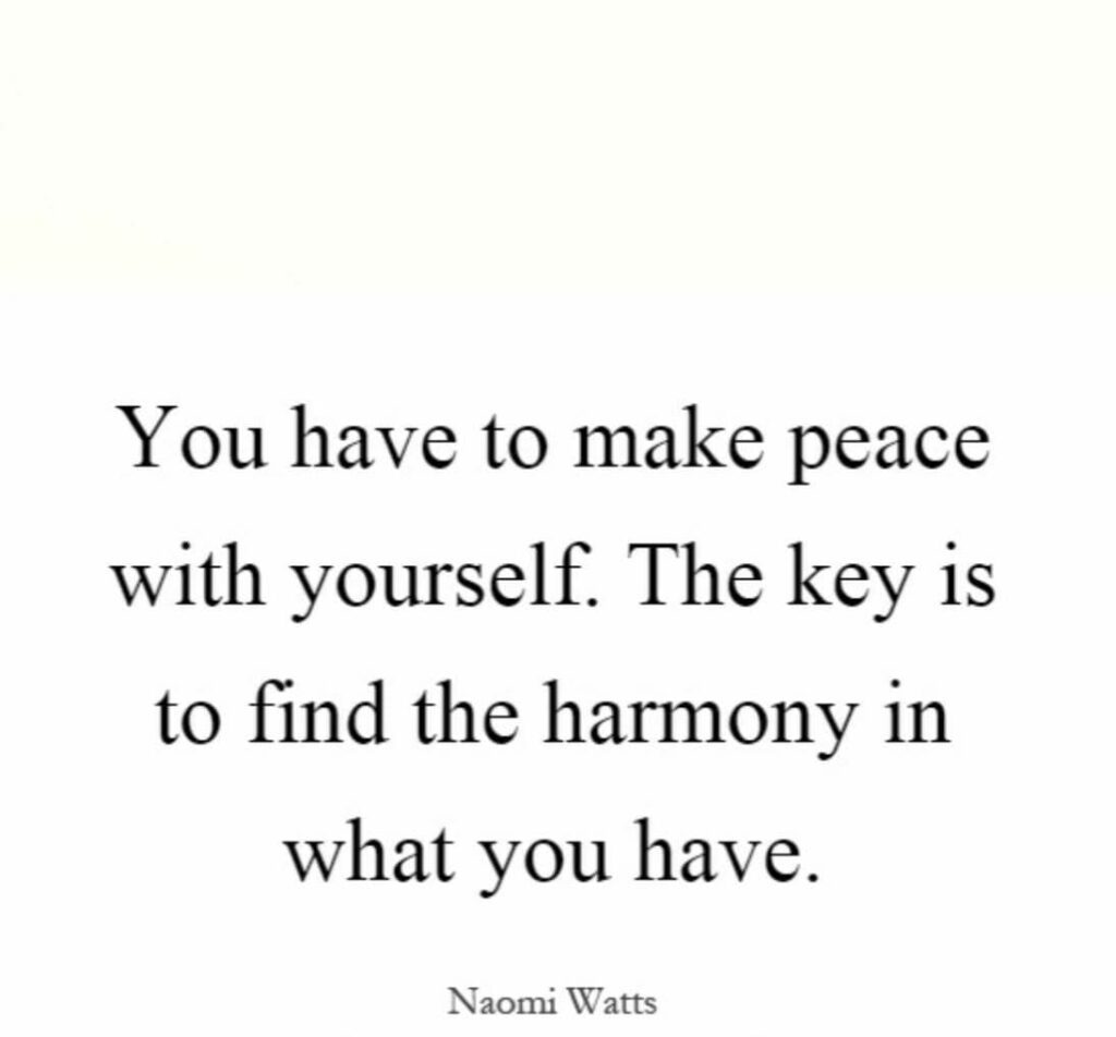 Make Peace With Yourself