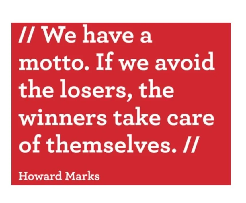 Avoid the losers, the winners will take care of themselves.