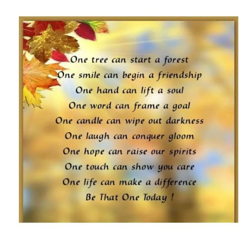 The power of One....