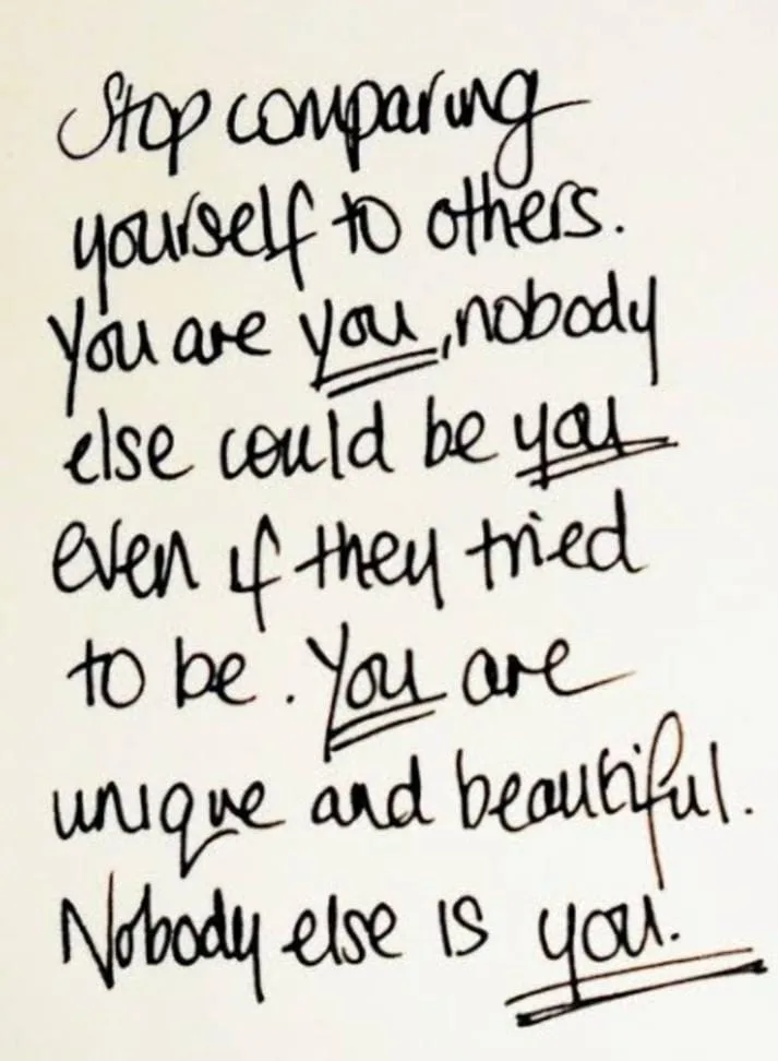 Stop Comparing